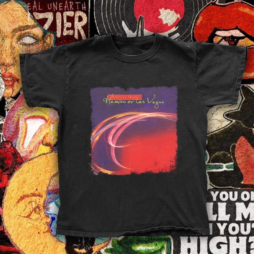Black Cocteau Twins Heaven Or Las Vegas Band Tee